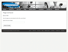 Tablet Screenshot of info.precisionathletics.ca